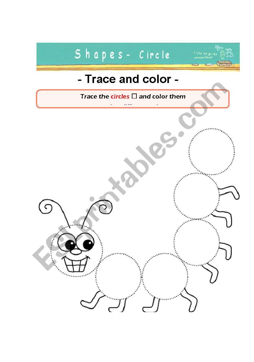 shape - circle worksheet