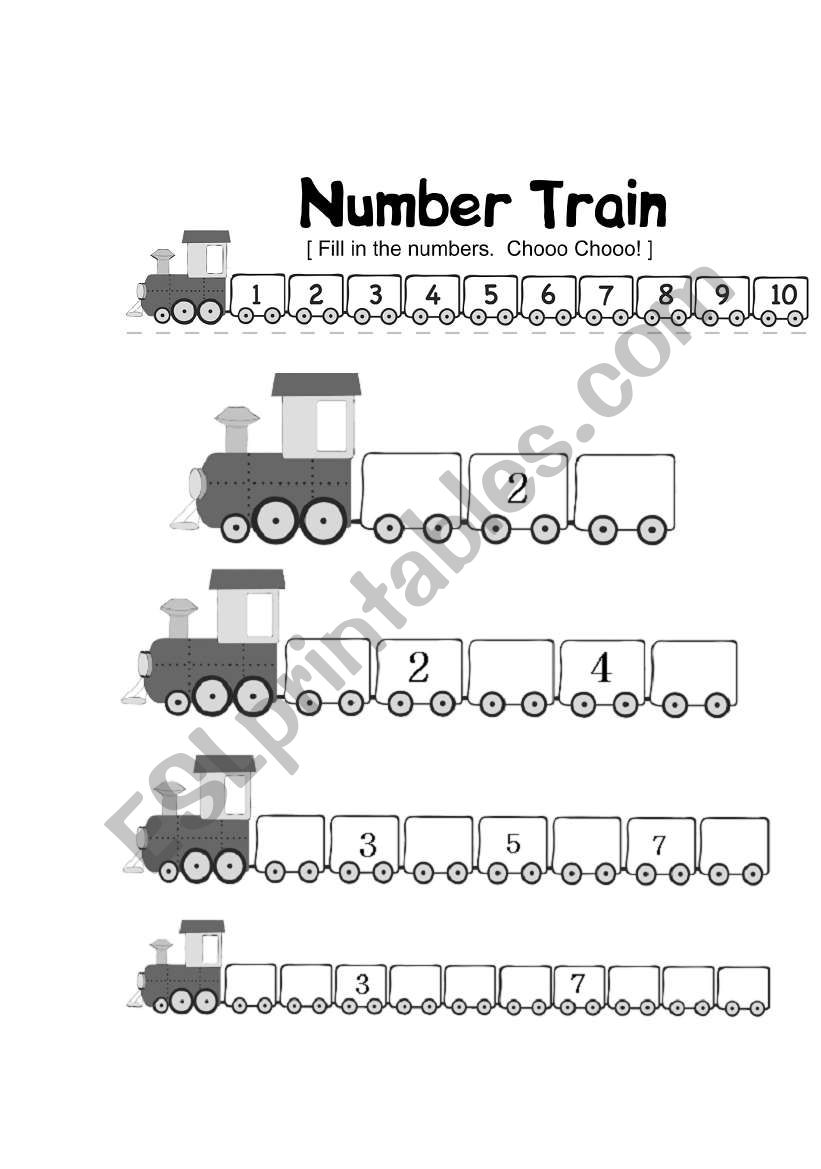 missing number worksheet