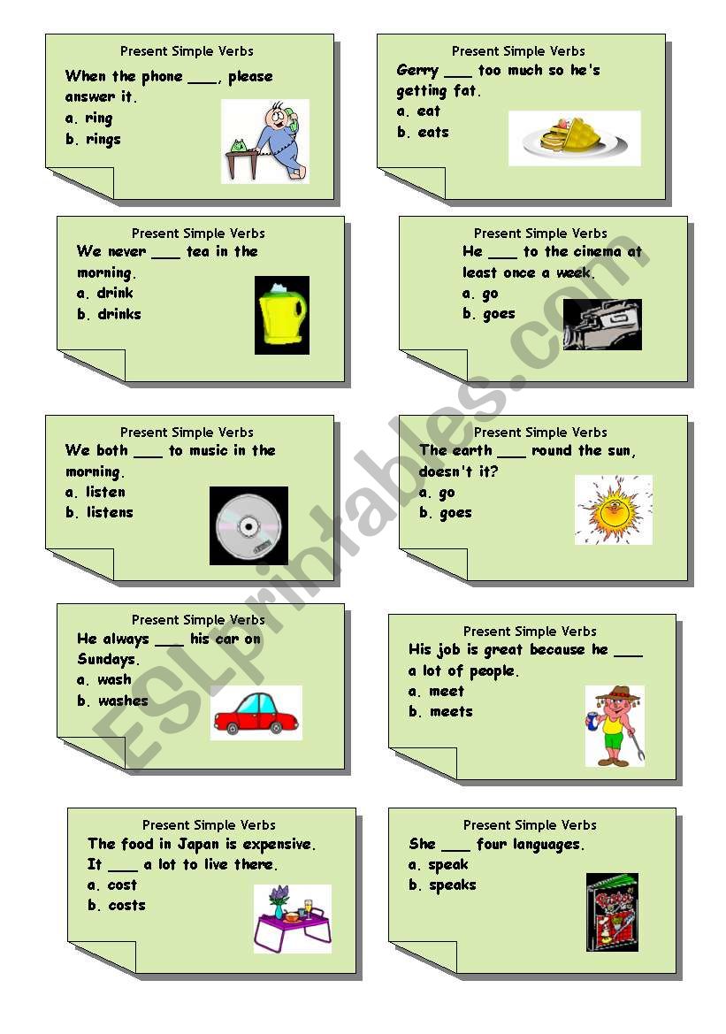 Simple choose 1 worksheet