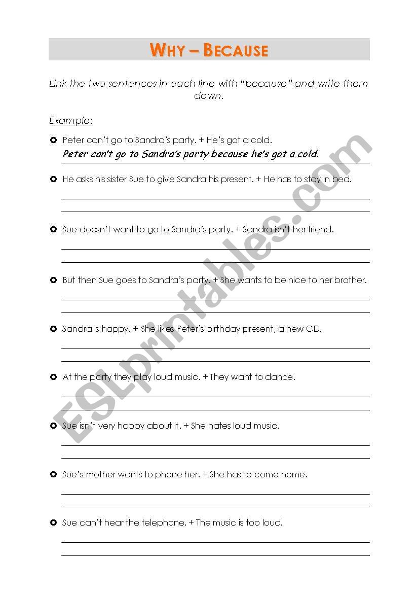 Why-Because worksheet