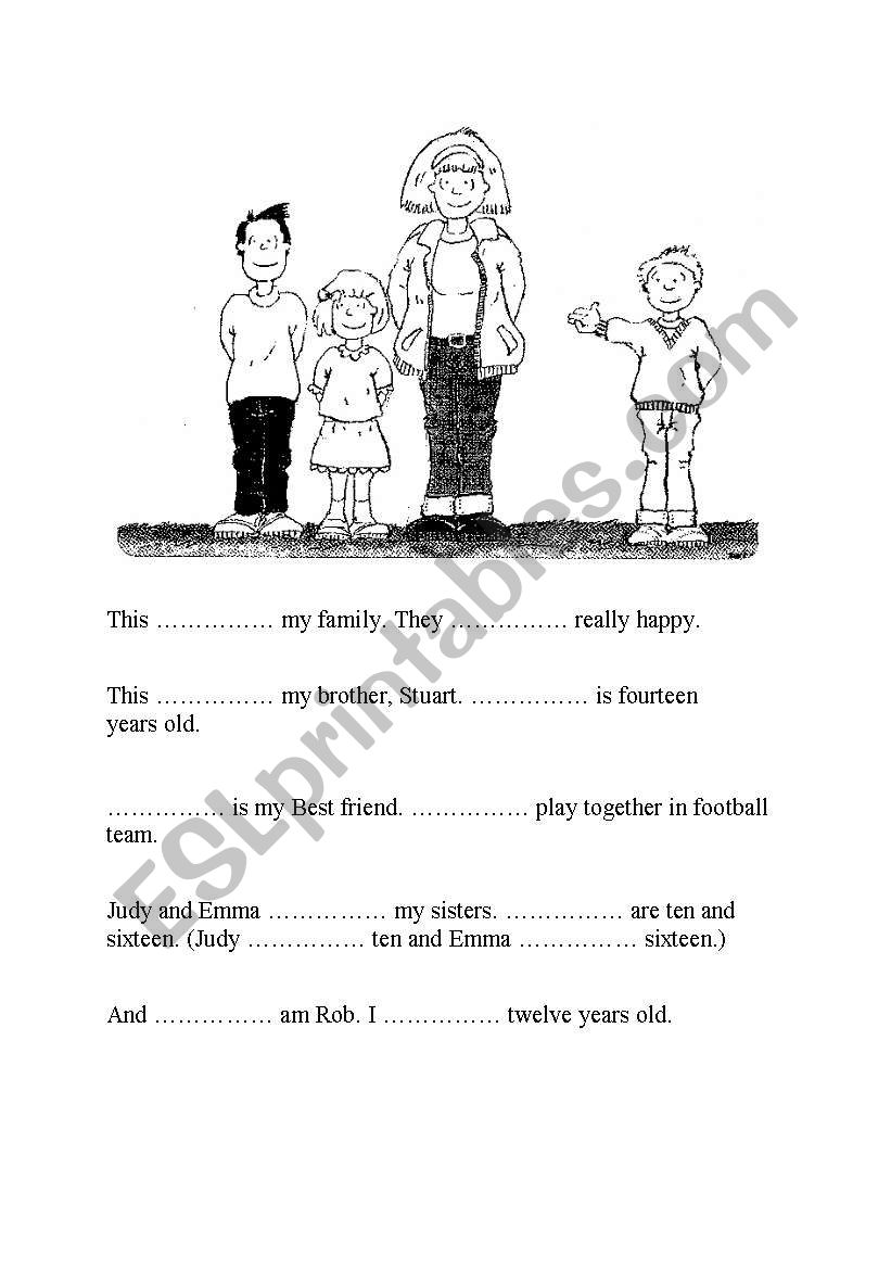 My Family and Classroom worksheet