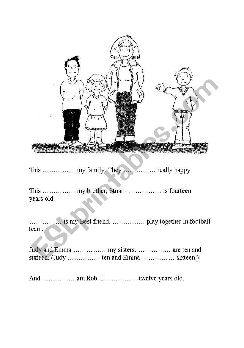 My Family and Classroom worksheet