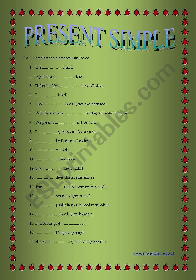 Present Simple worksheet