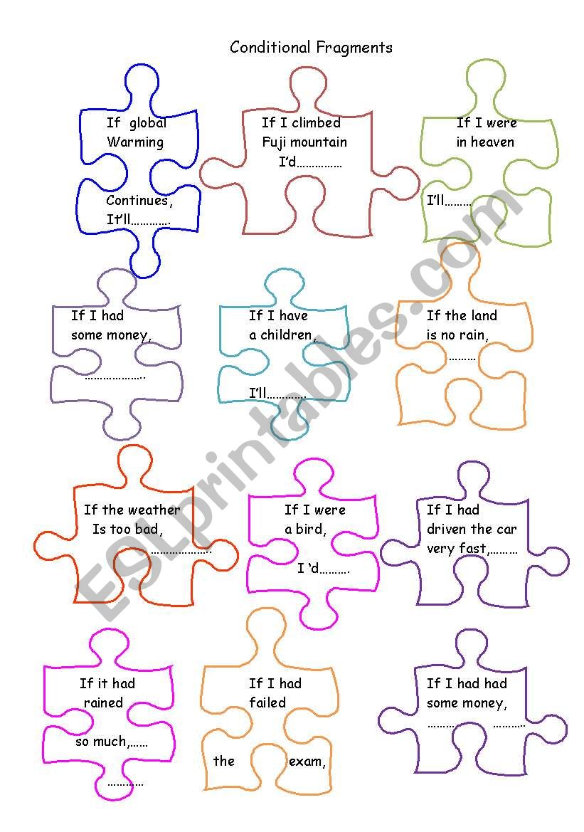 Conditional Fragments worksheet