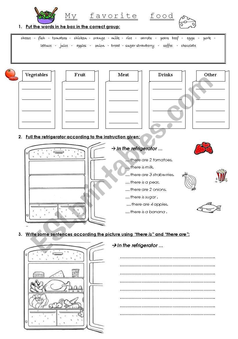 Food worksheet