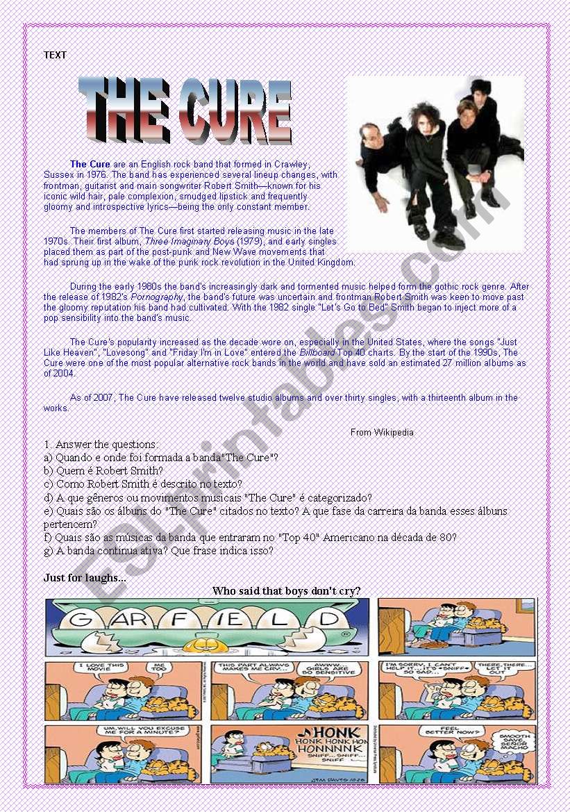 Text and Song The Cure - Boys DonÂ´t Cry 