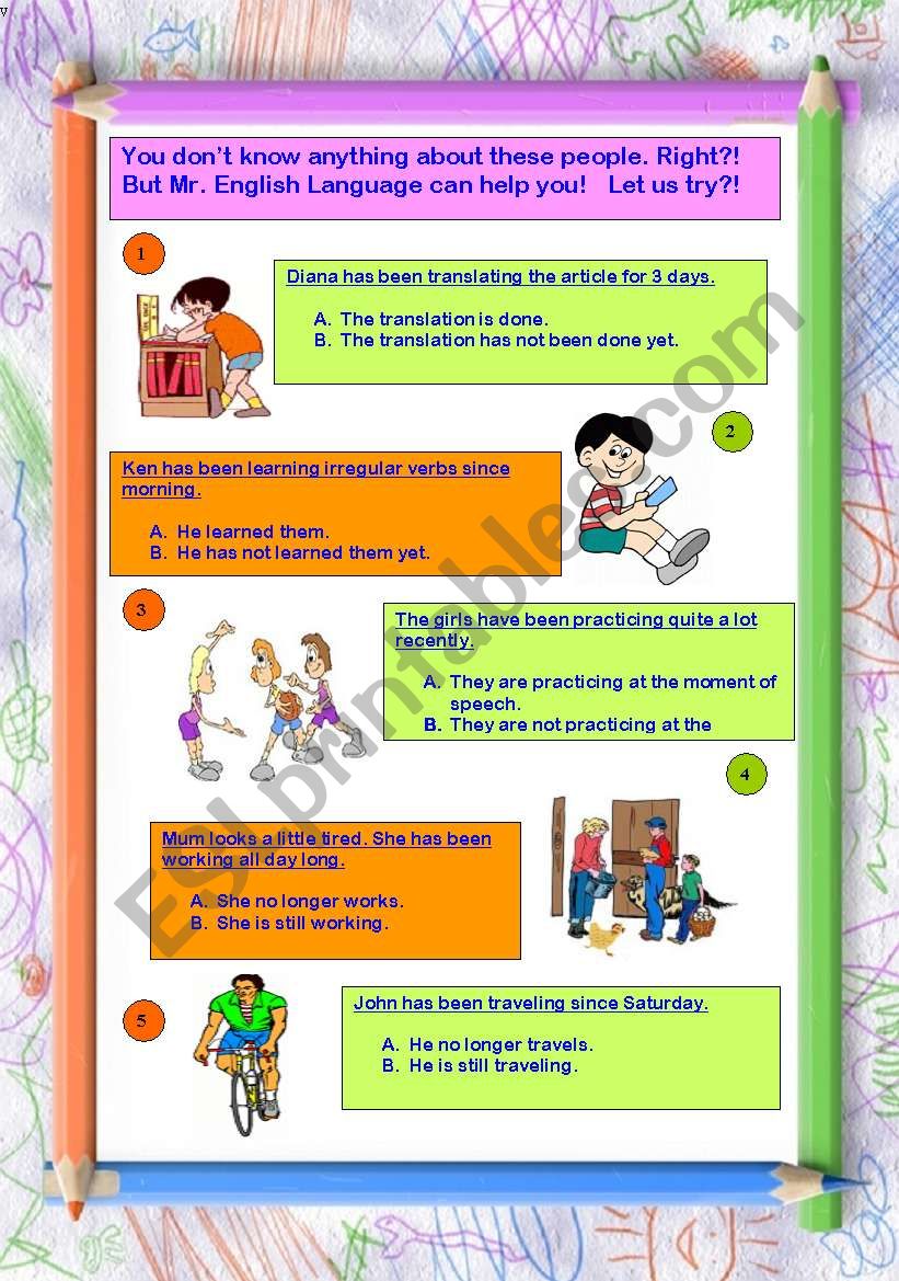 English verb tenses. Problems with Perfect Continuous?! No more! Part 2. 