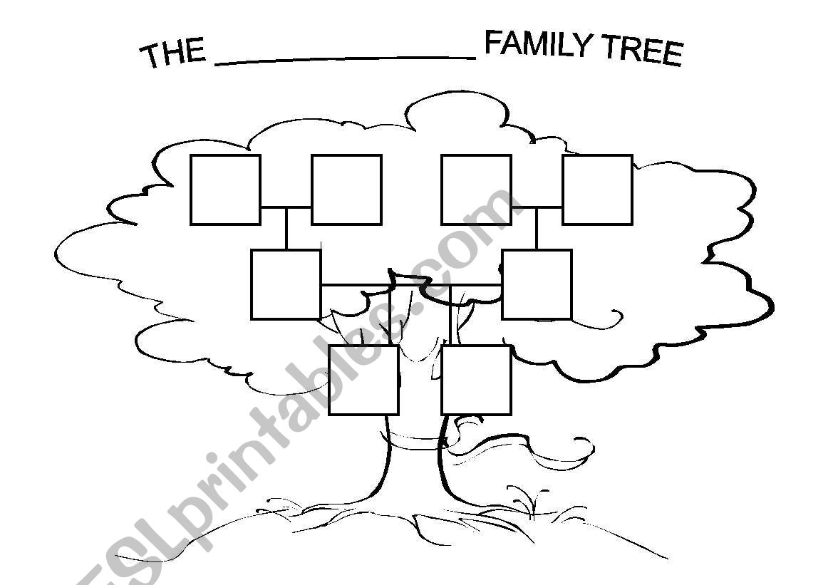 A family tree worksheet