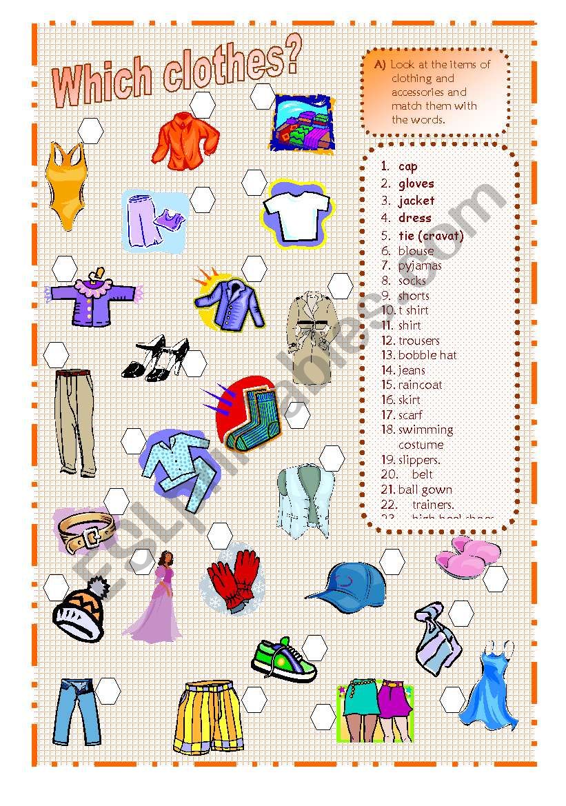 Which clothes? worksheet