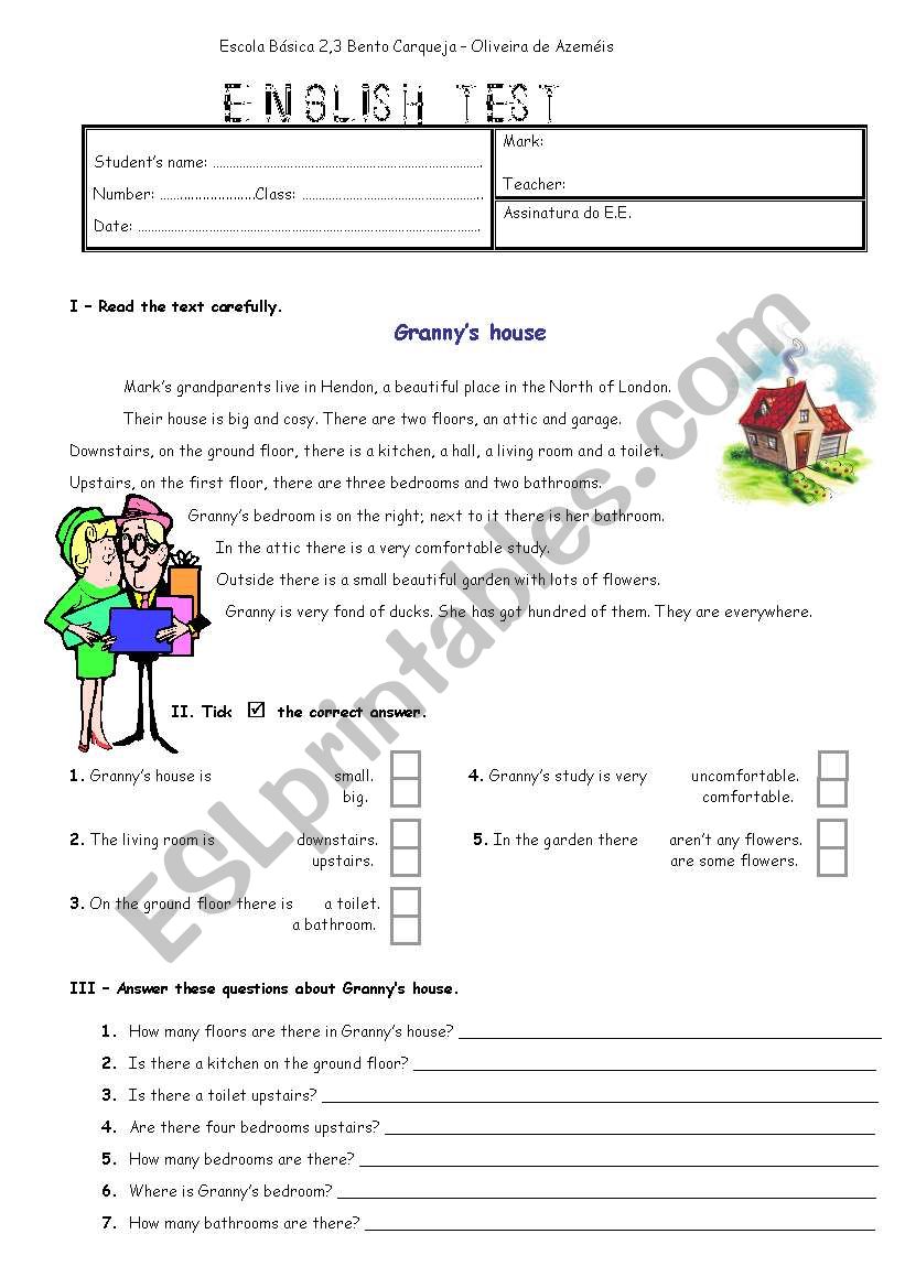 written test worksheet