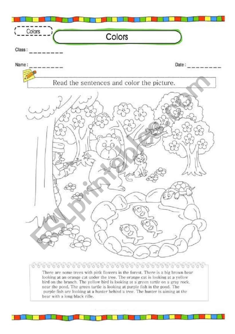 Colors worksheet