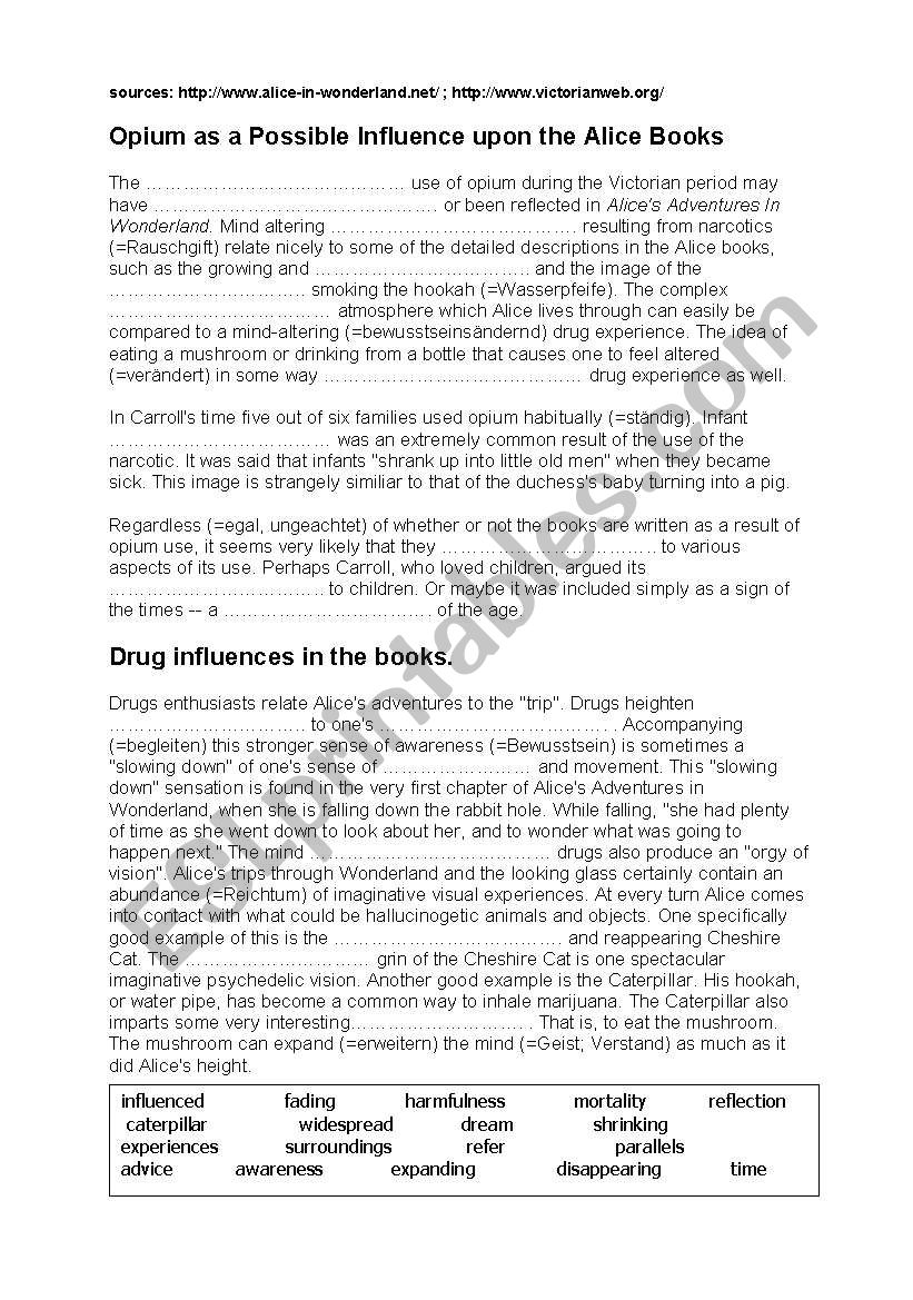 aliceÂ´s adventures in wonderland - a childrenÂ´s tale?