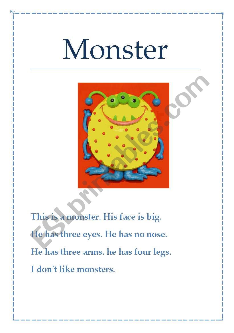 Monster worksheet