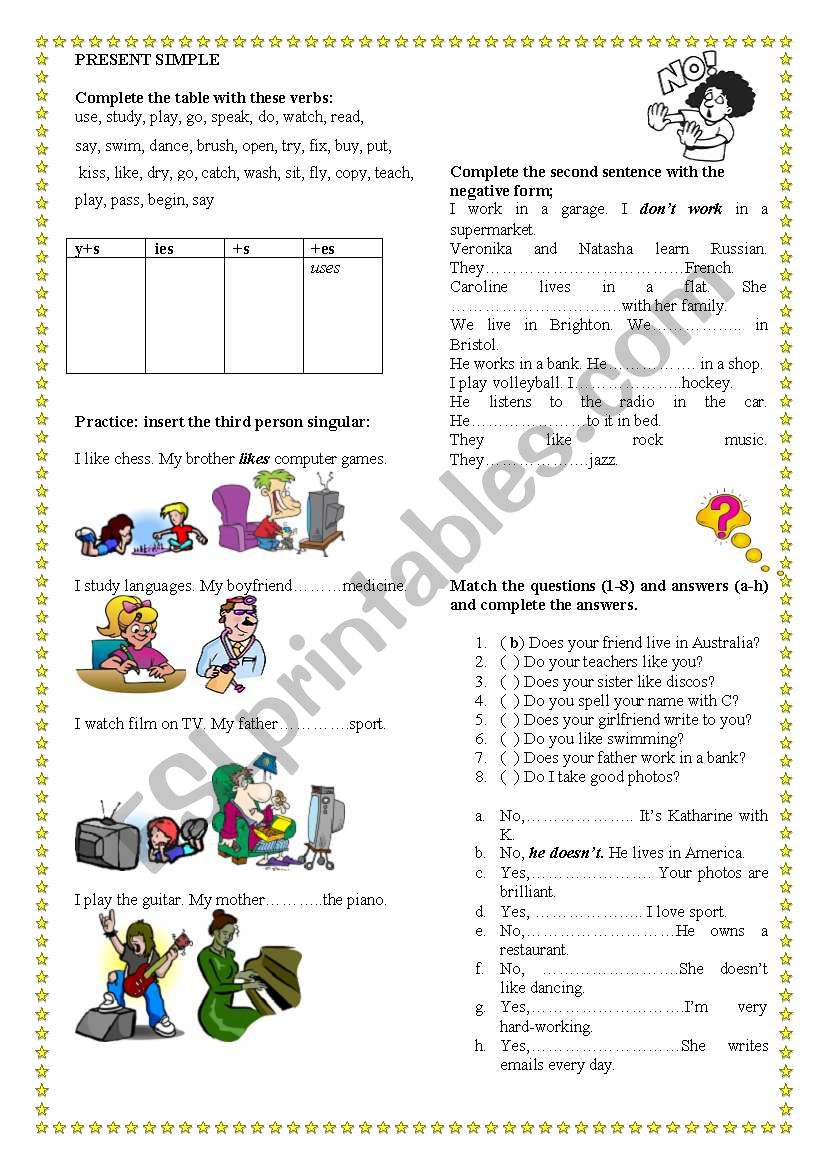 Present Simple worksheet