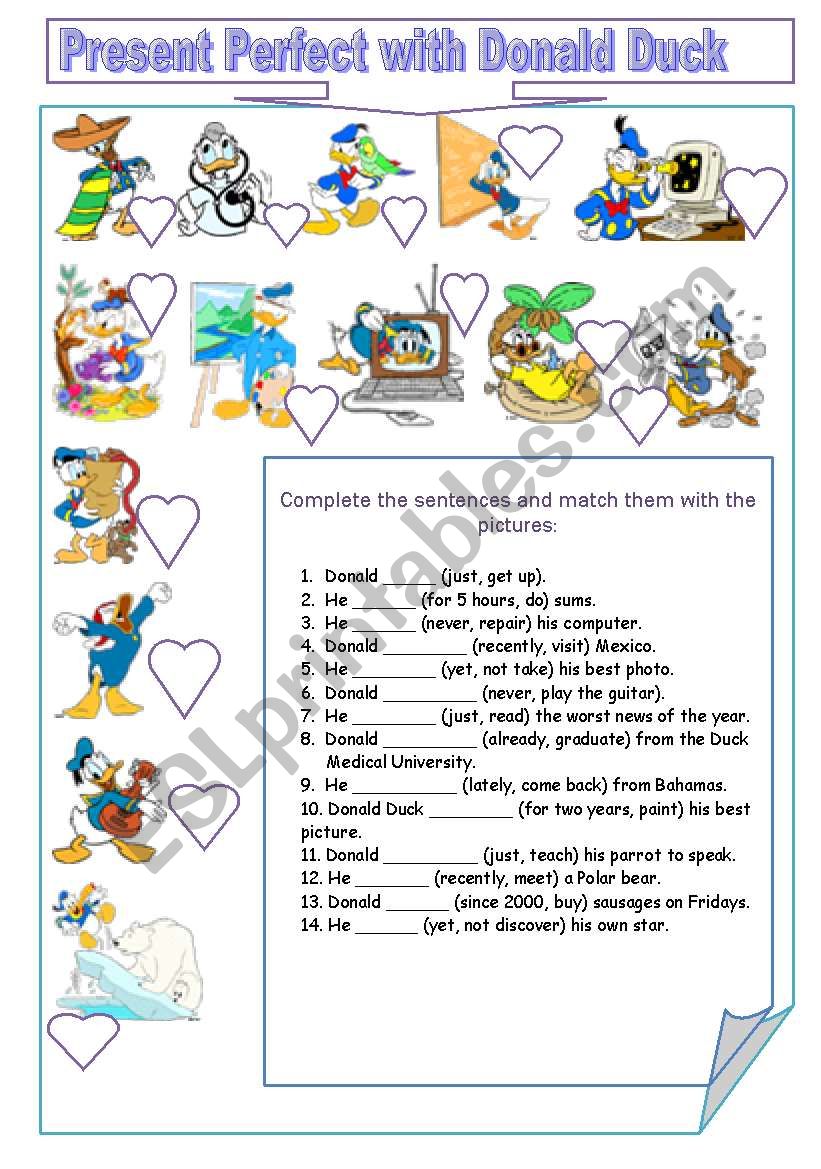 Present Perfect with Donald Duck