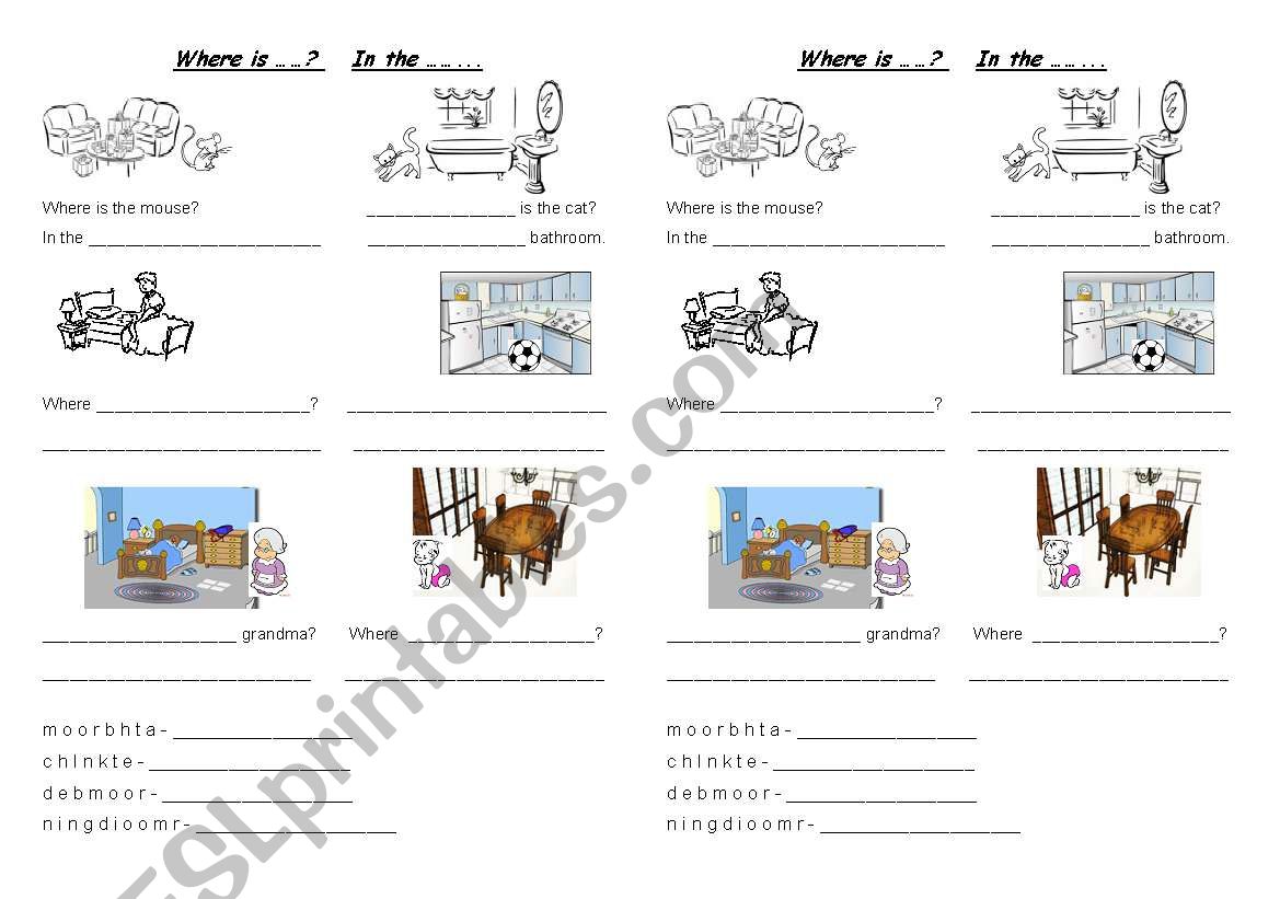 Where is...? worksheet