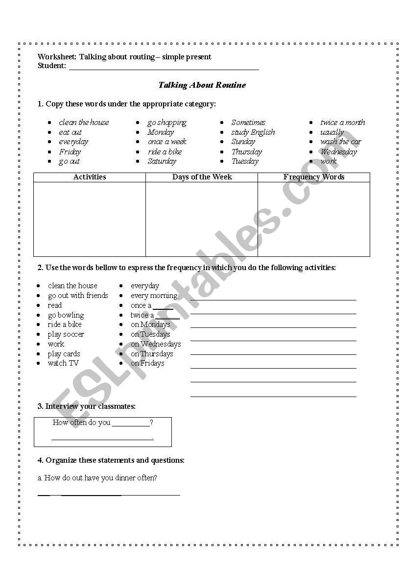 simple present tense worksheet