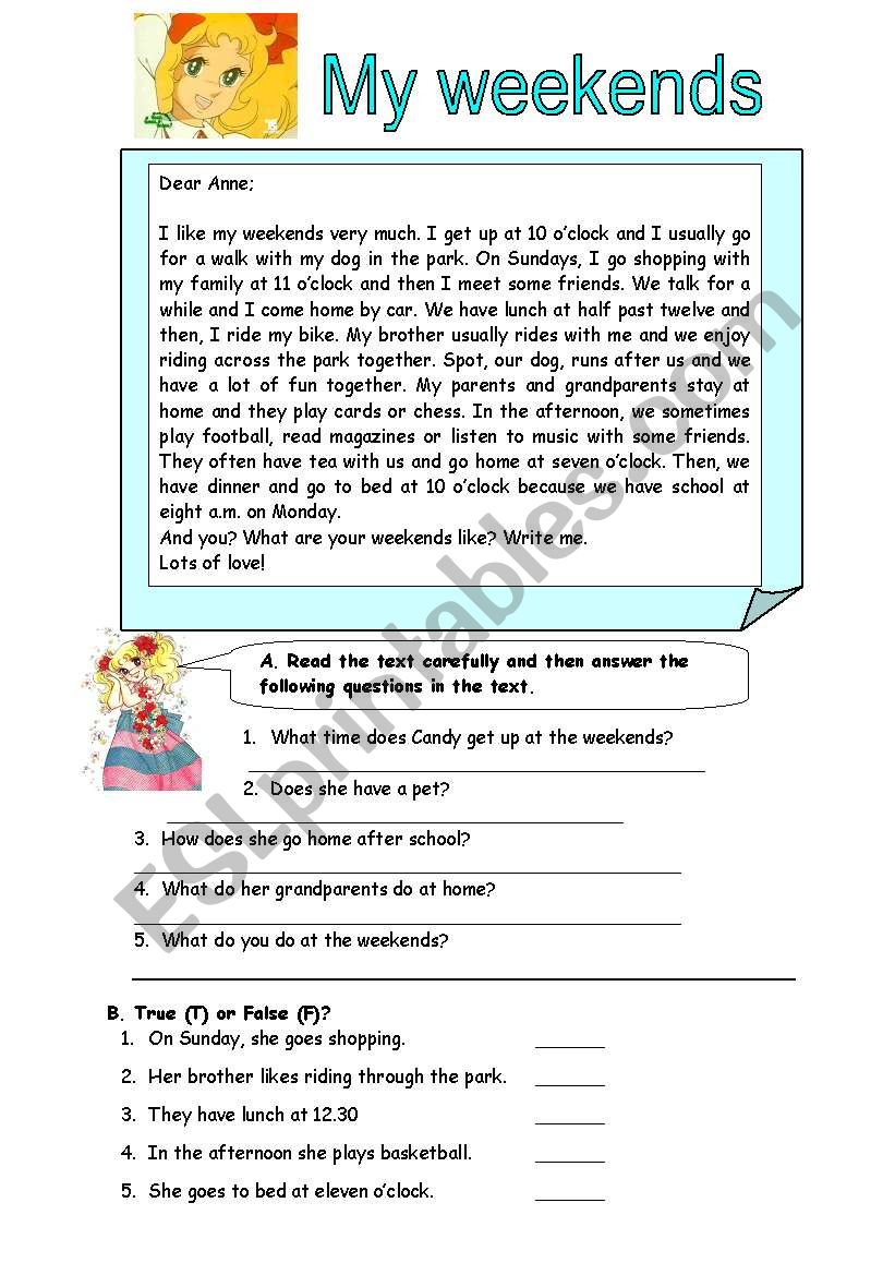 Candy worksheet