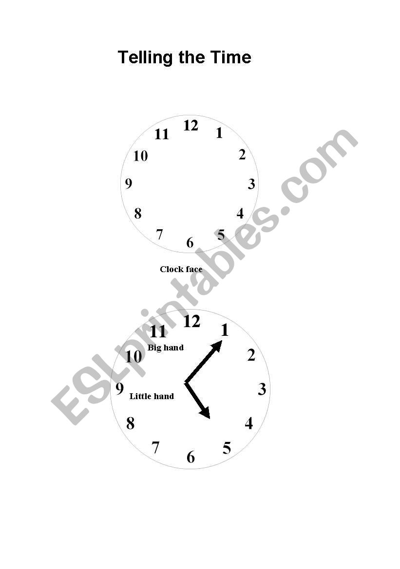 Telling the time part two worksheet