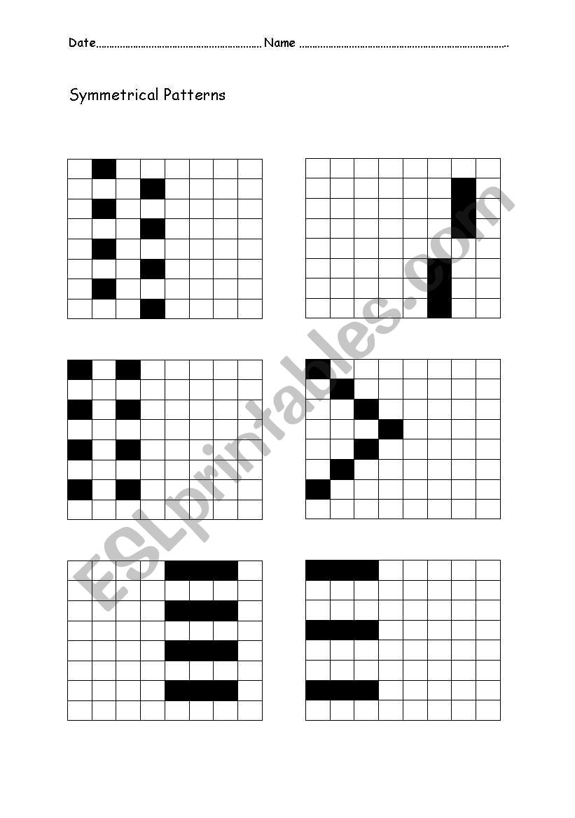 Symmetrical Patterns worksheet