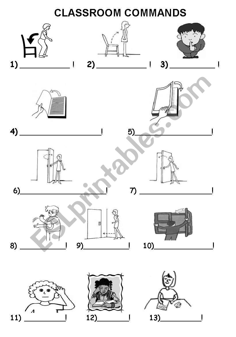 Classroom Actions/2 worksheet