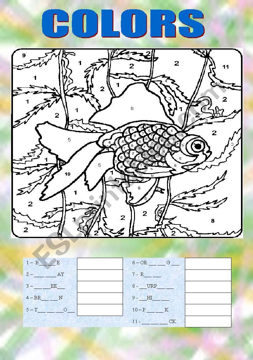 Colors  worksheet