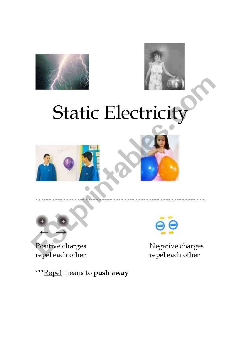 Static Electricity review worksheet