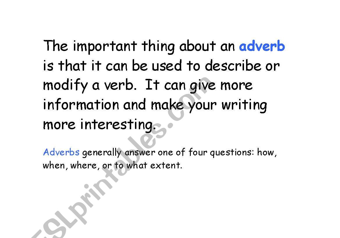 The Important Thing About an Adverb