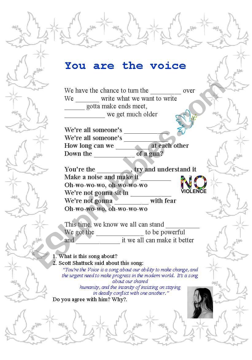 Song: You´re the Voice - by HEART