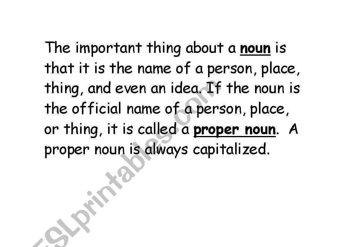 The Important Thinga About a Noun
