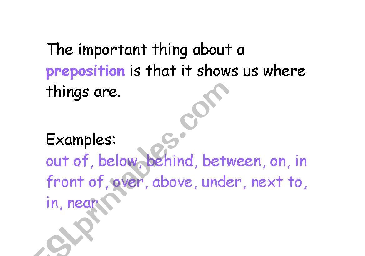 The Important Thinga About a Preposition