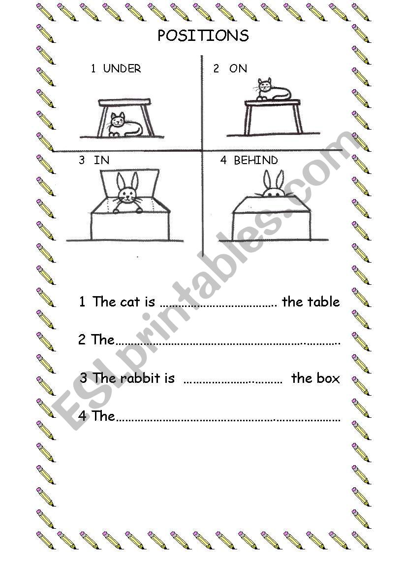 Prepositions worksheet