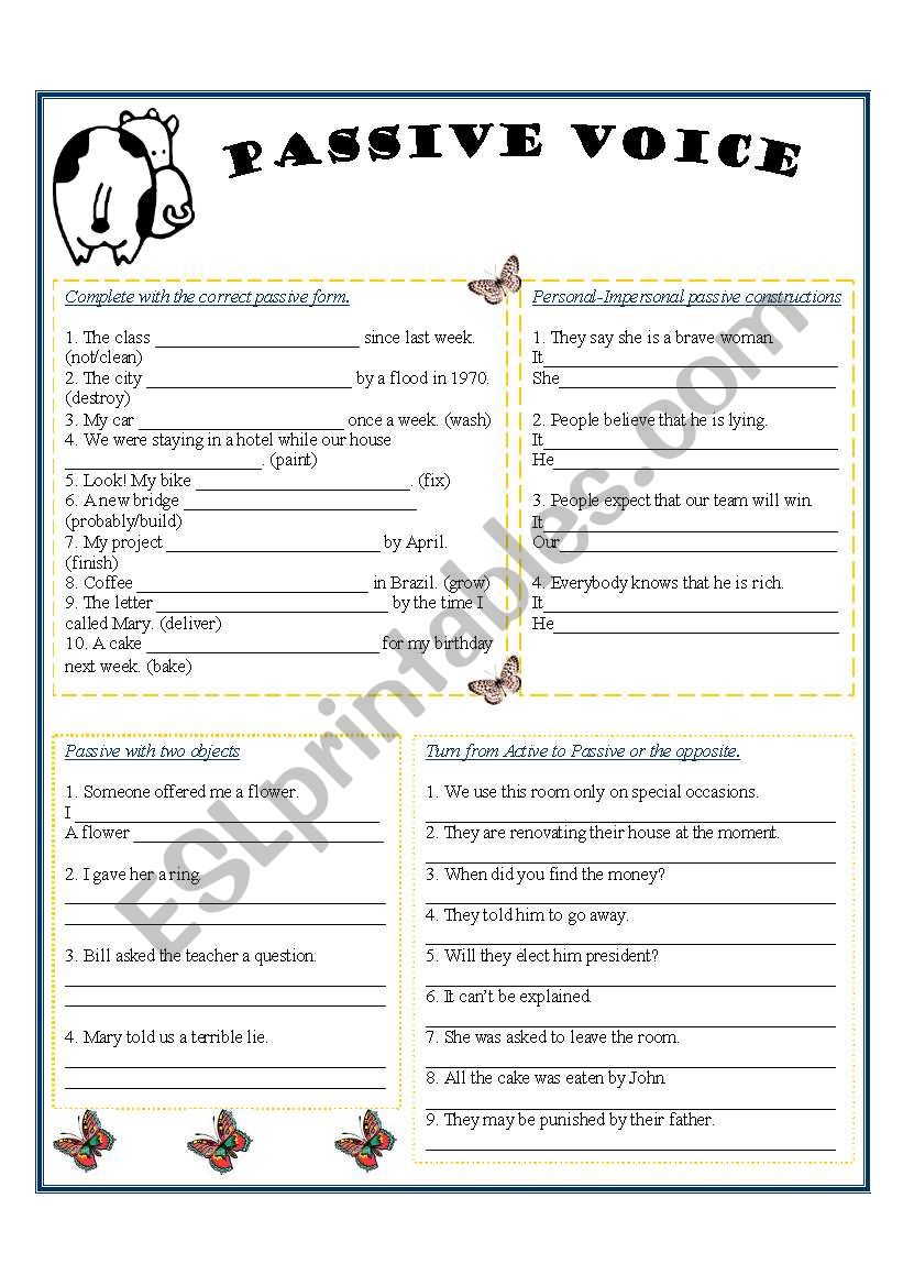 Passive Voice worksheet