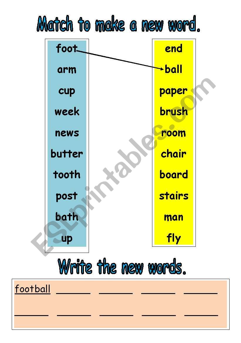 make up words worksheet