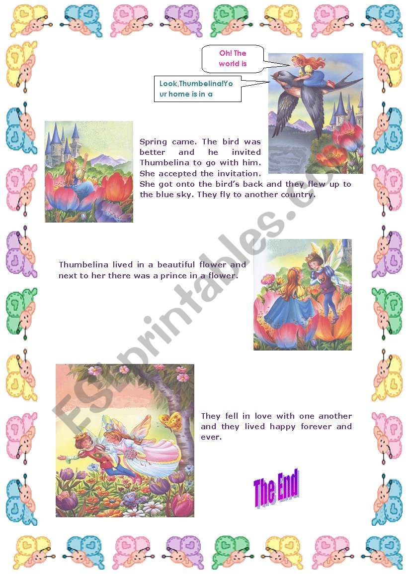 Thumbelina - Nice Story - 3/3 worksheet