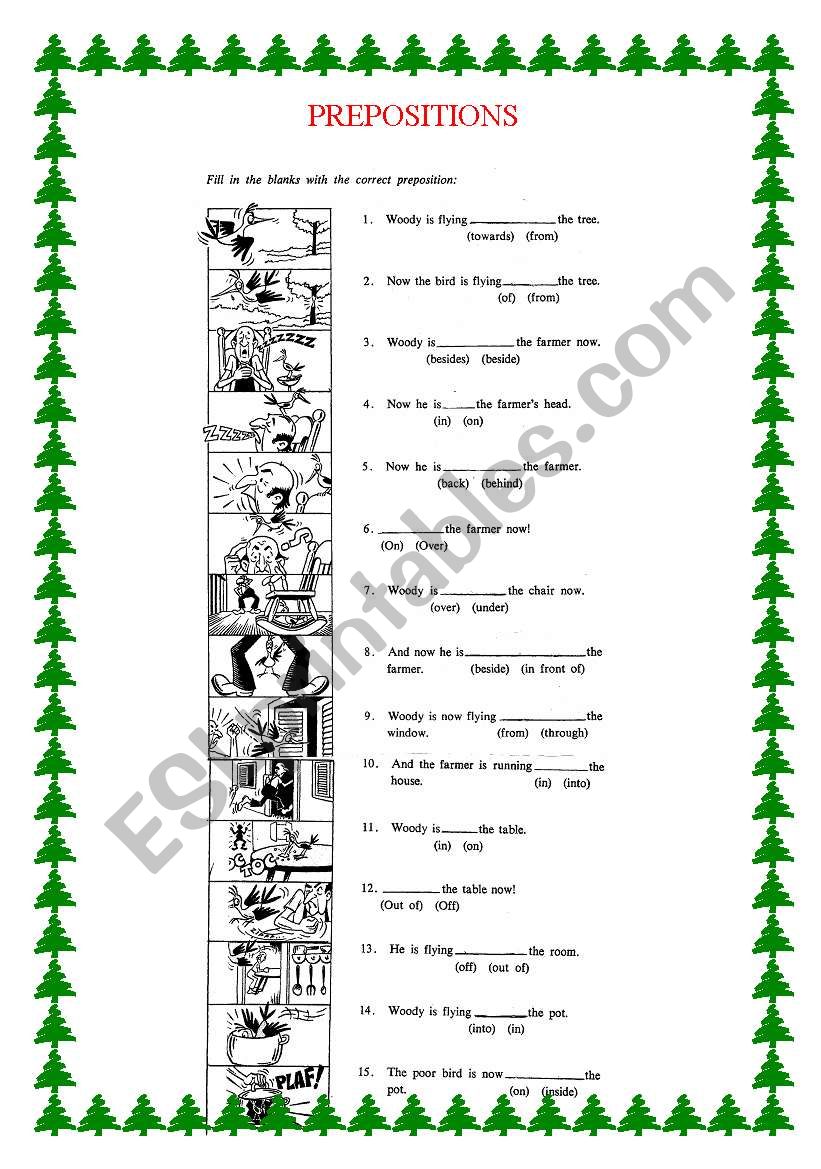 PREPOSITIONS worksheet