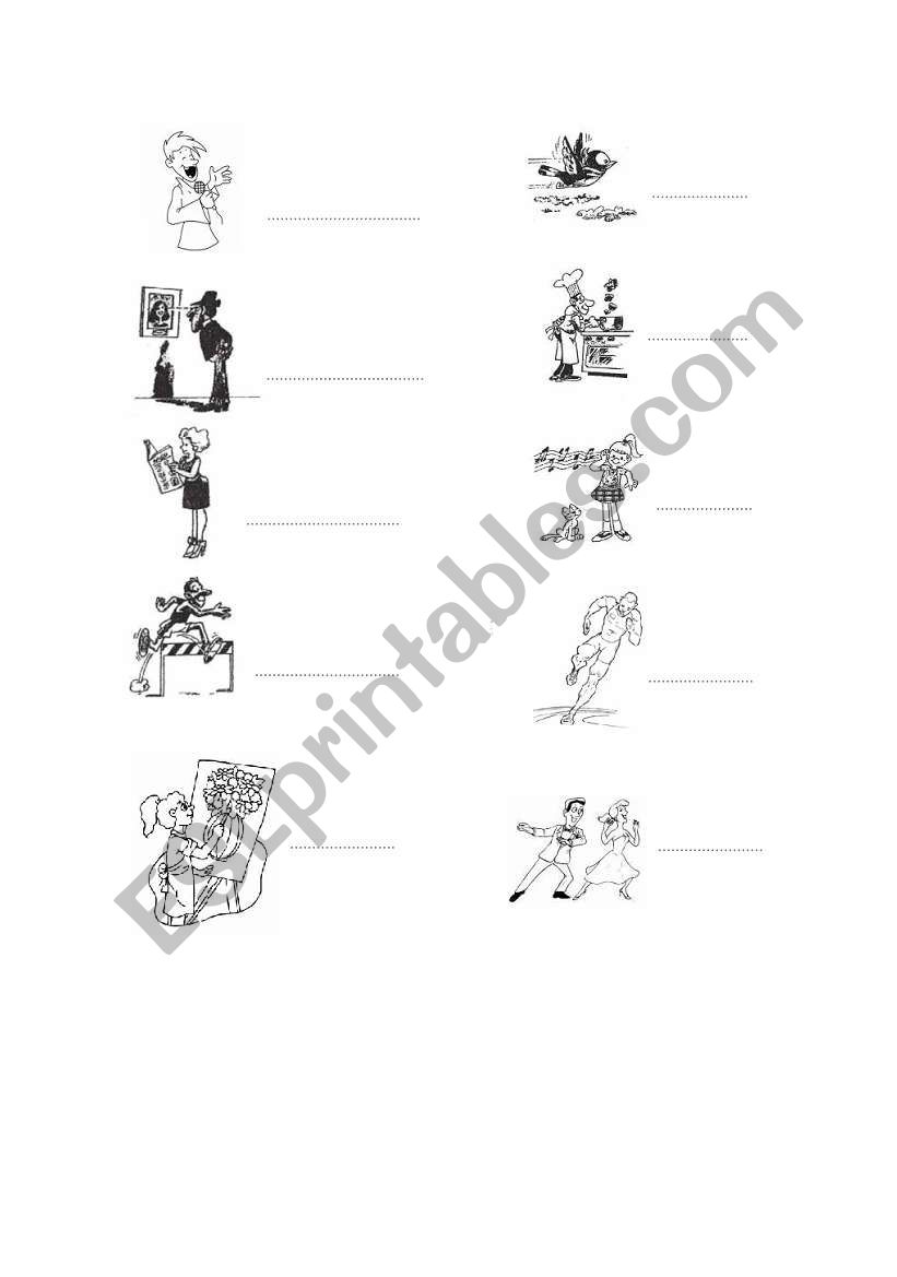 Write verb suitable  to the picture
