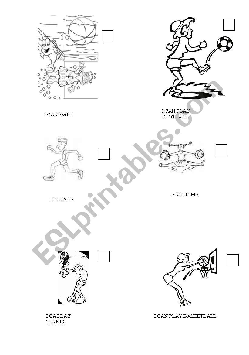 Can you? worksheet