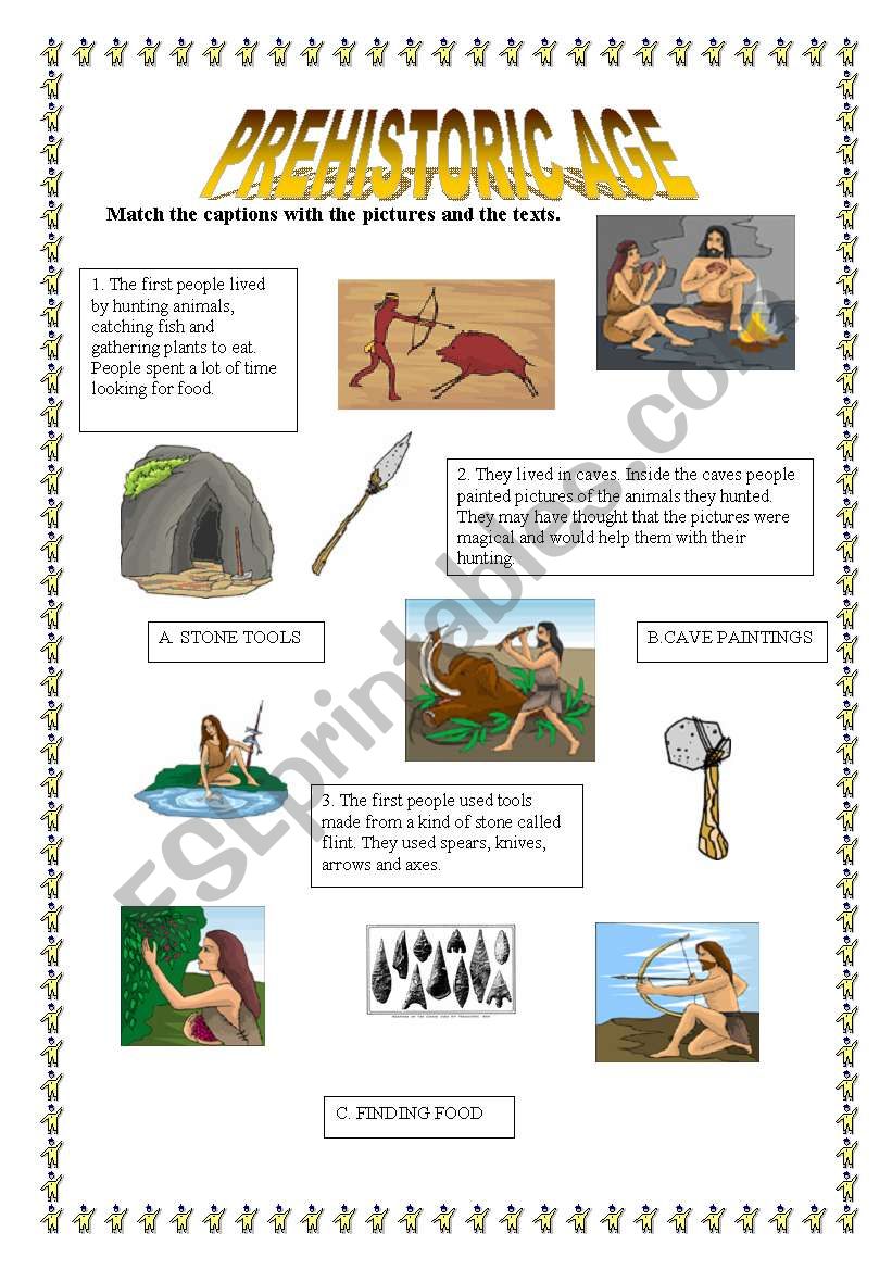 HISTORY - PREHISTORIC AGE worksheet