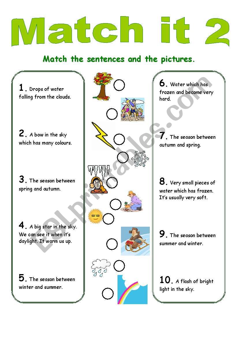 Match it 2 worksheet