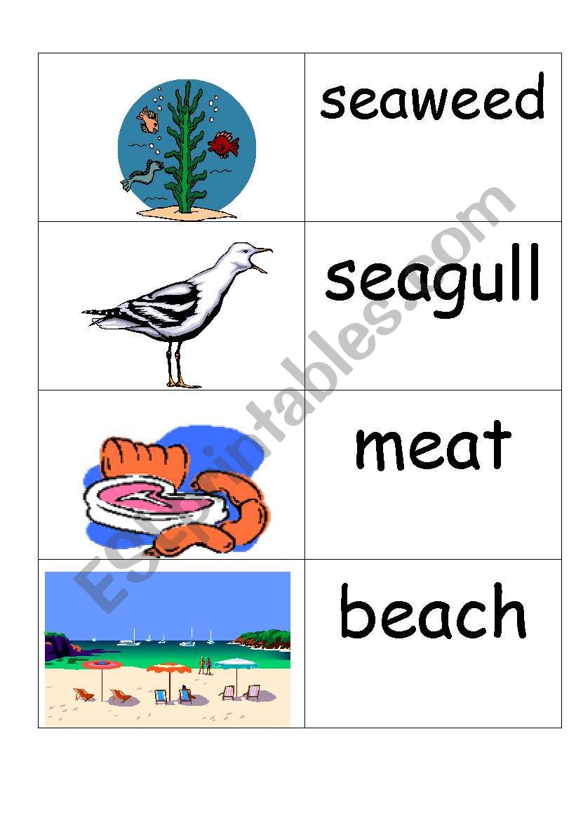 word / picture card that contains Â´eaÂ´ as in leaf part 2