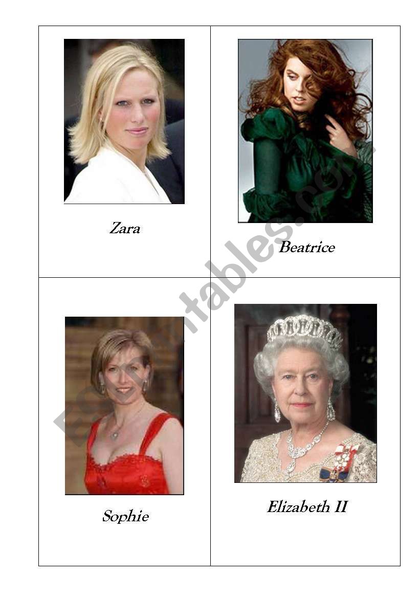 The Royal Family - part I worksheet