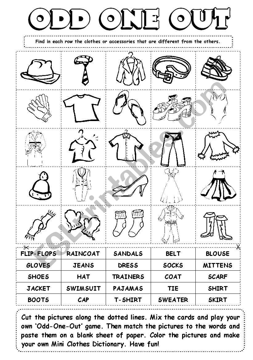 Odd-One-Out (6/6) worksheet