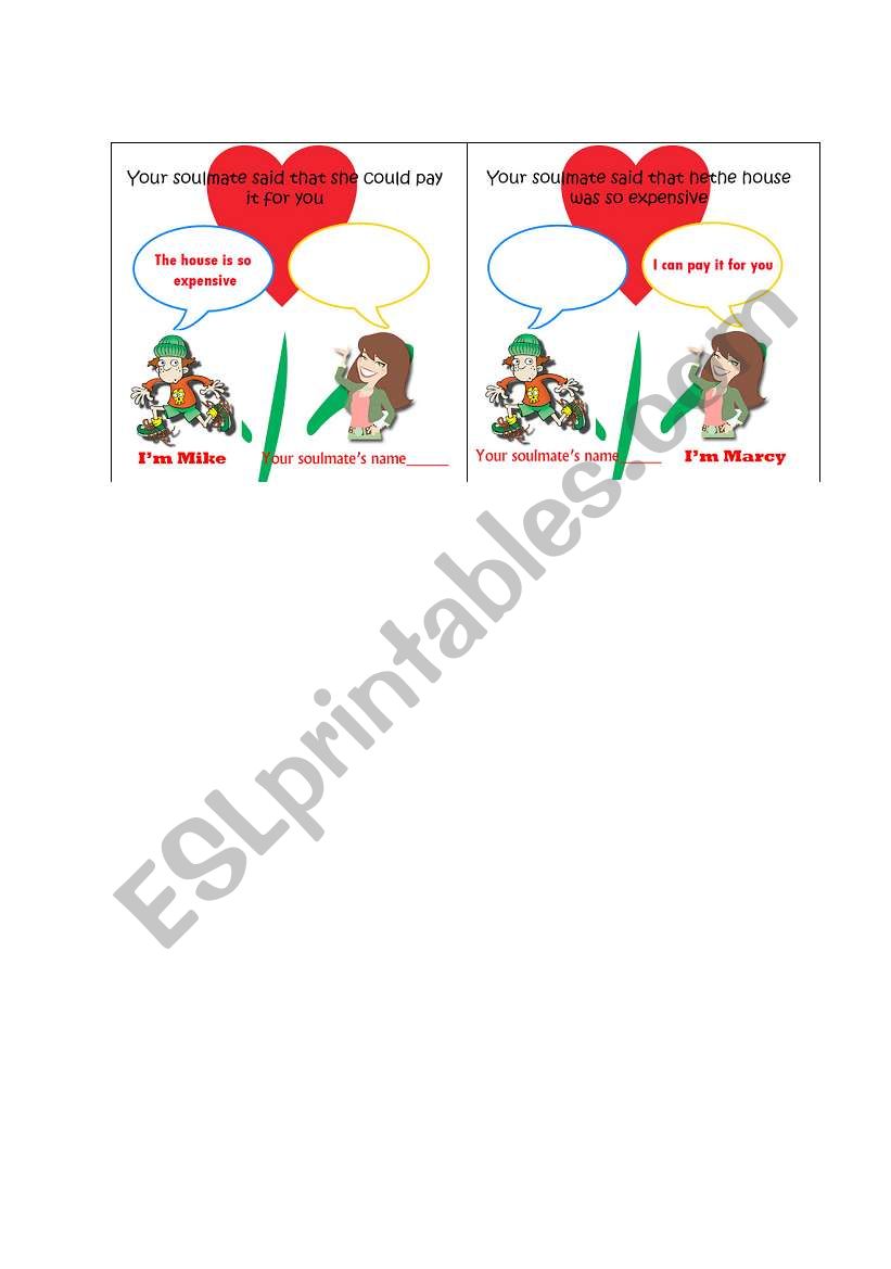 Role card2 worksheet