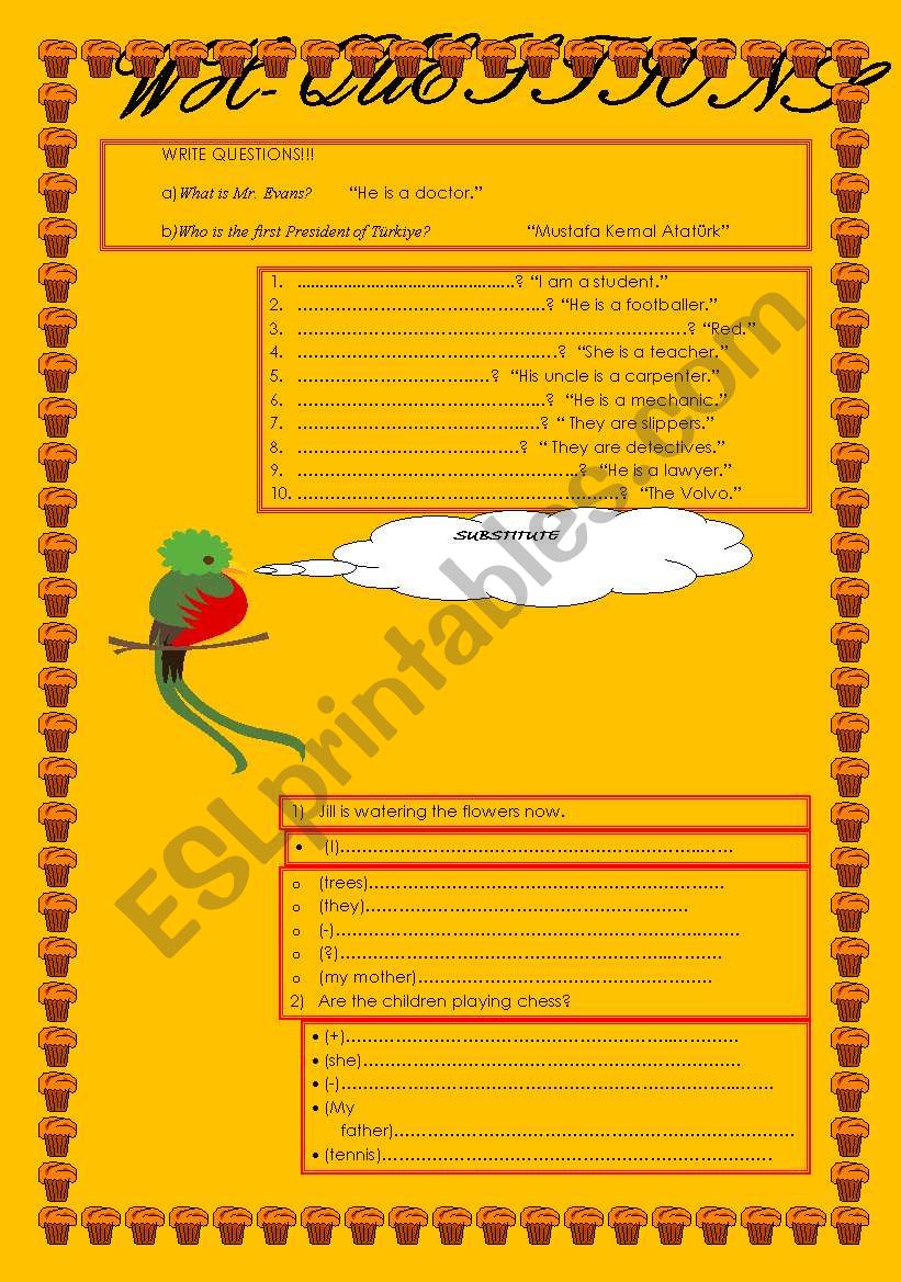 wh- questions worksheet