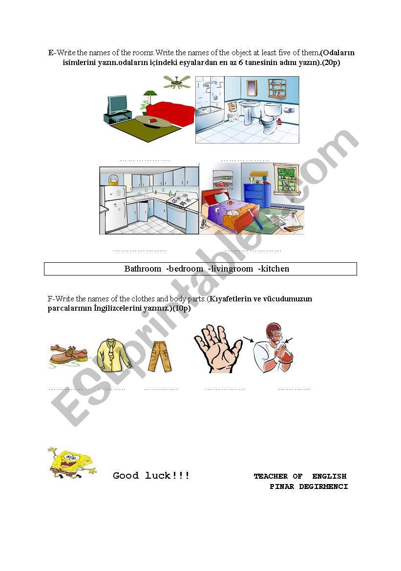 second part of the 4th classes 3rd exam