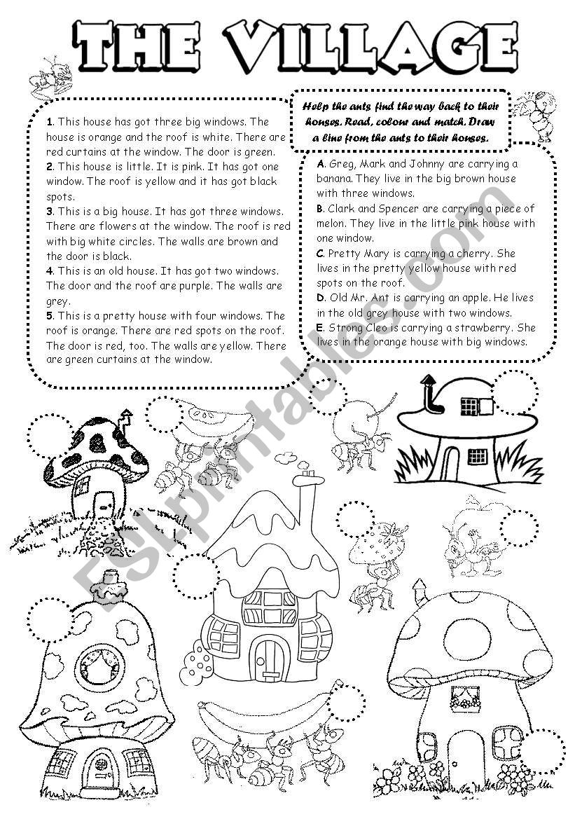 The Ant Village worksheet