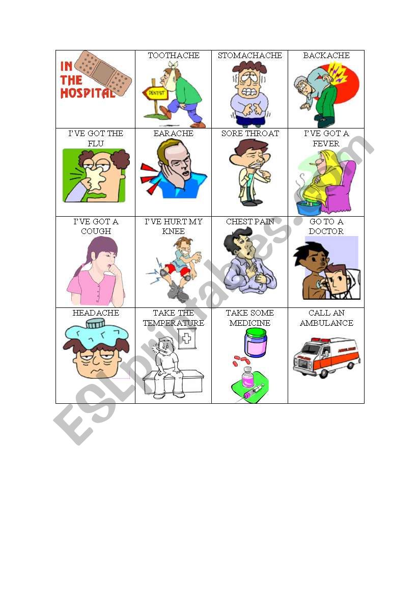 illnesses worksheet