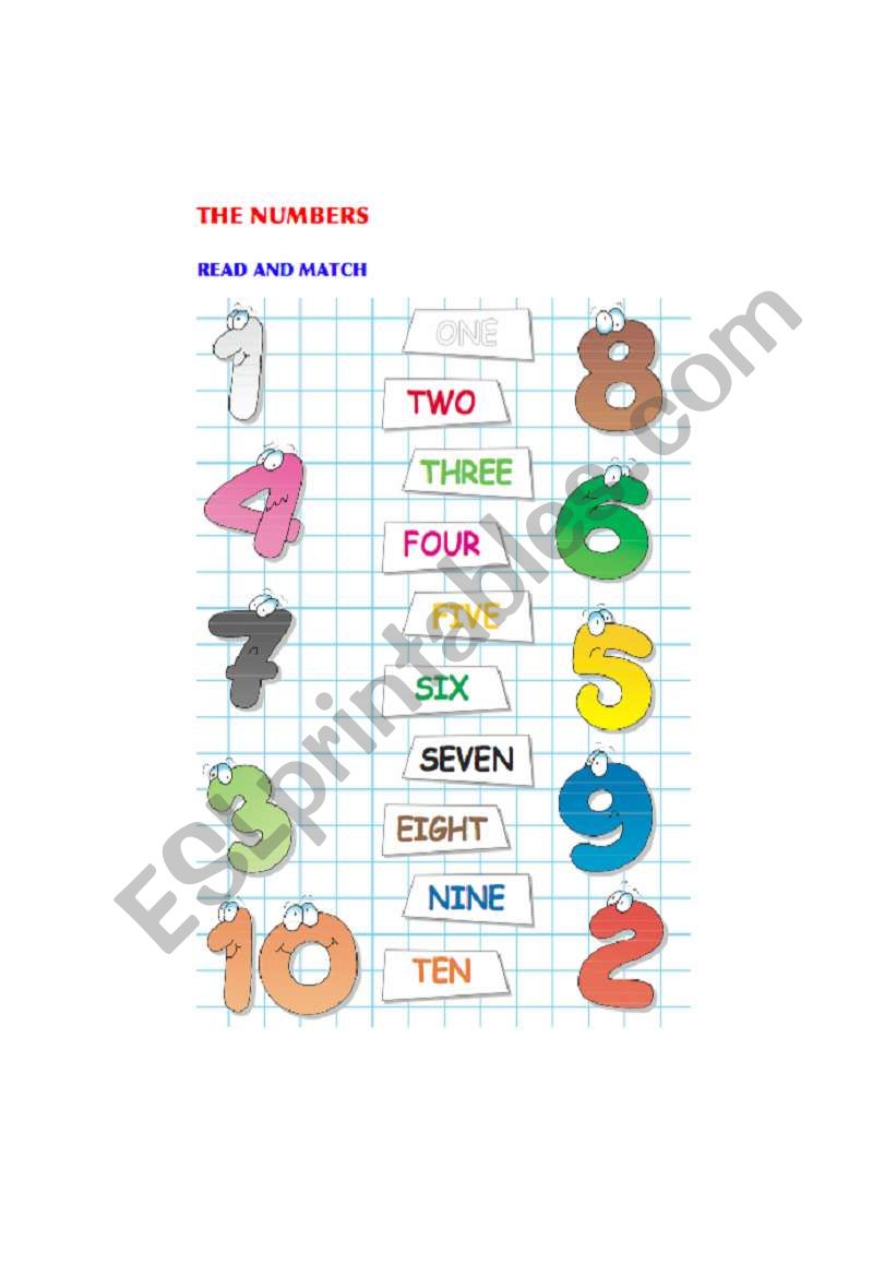 read numbers worksheet