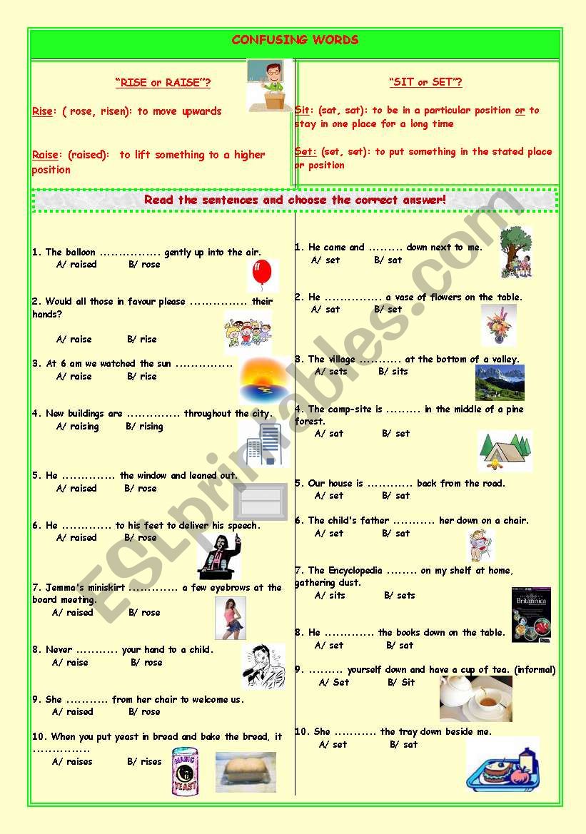 Confusing Words - Part 2 worksheet